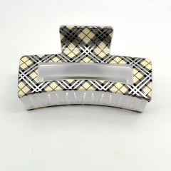 3pcs Plaid Hair Claw Ponytail Holder Hair Claw Clip