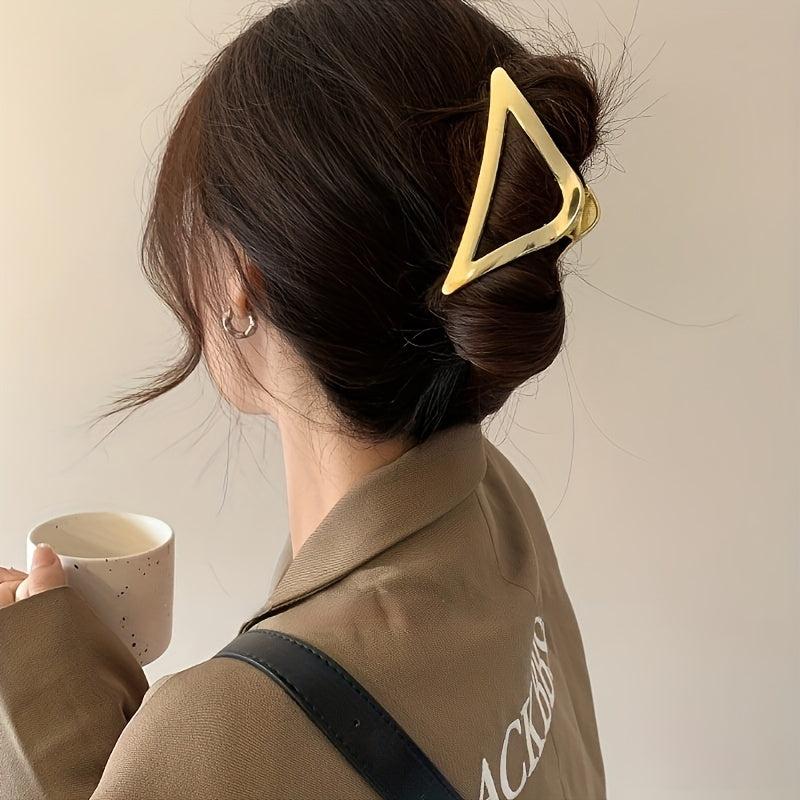 Triangle Frame Hollow Hair Claw Clip Vintage Hair Grip
