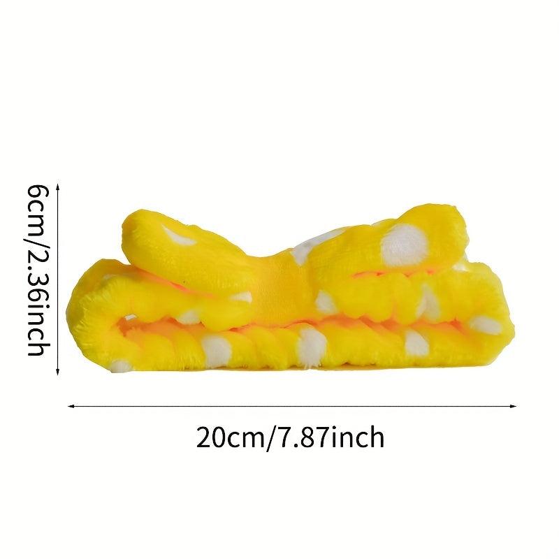 Coral Fleece Headband Bowknot Hair Band for Skincare