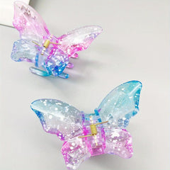 Gradient Butterfly Shaped Hair Claw Sweet Hair Claw Nonslip Ponytail Holder