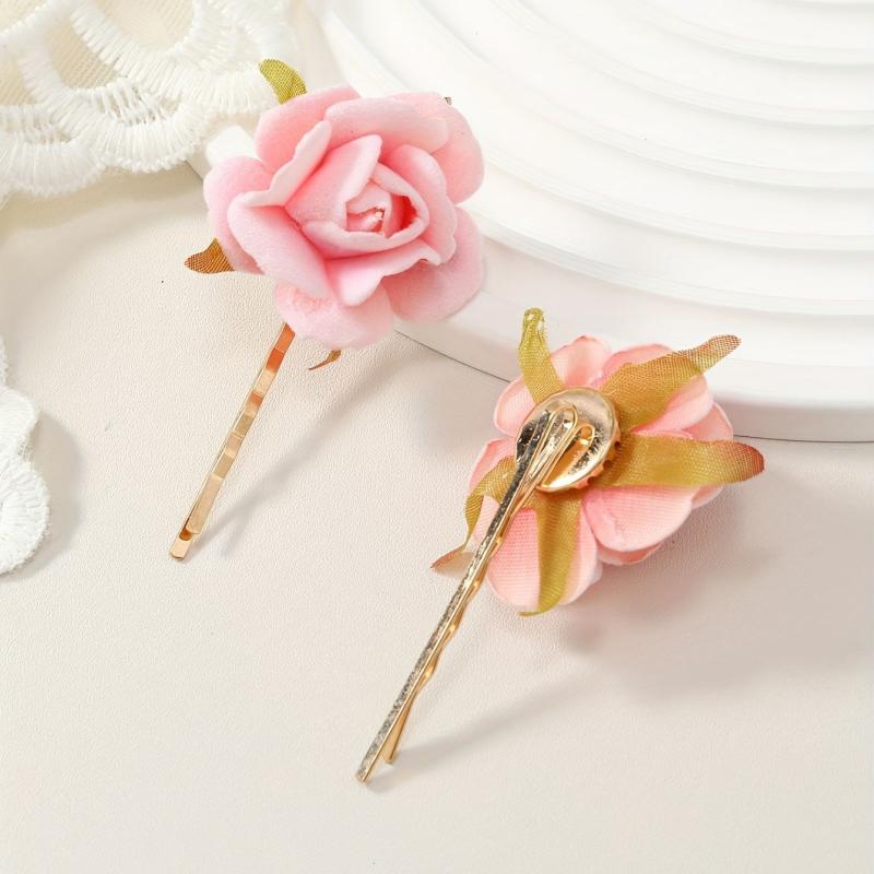 Boho Style Hair Pin With Flower Bridal Hair Clip for Wedding Party
