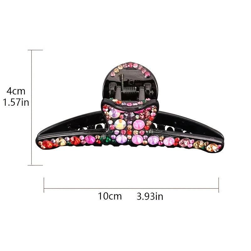 Rhinestone Hair Claw Clip Strong Hold Hair Jaw Clip