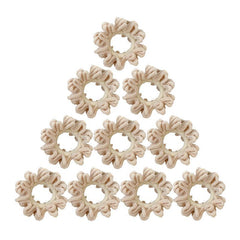 10 Pcs Seamless Thick Ponytail Plush Hair Tie for Women Vintage Hair Accessories