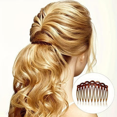 2pcs Retro Style Hair Comb Pin For Bun Side Hair Bang