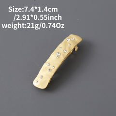 Rhinestone Rectangle Hair Clip for Women Girls