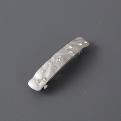 Rhinestone Rectangle Hair Clip for Women Girls