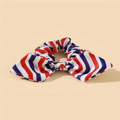 American Flag Striped Scrunchies Hair Tie Patriotic Ponytail Holder