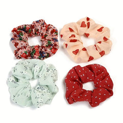 Large Scrunchies Polka Dot Floral Hair Rope Hair Accessories