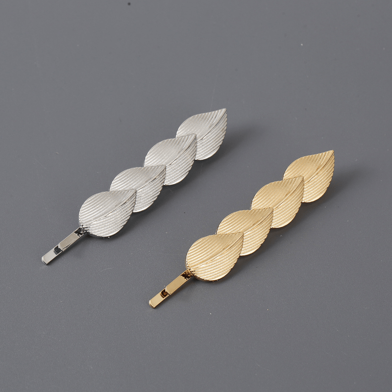 Vintage Alloy Leaf Hair Clip for Women Girls Hair Clip