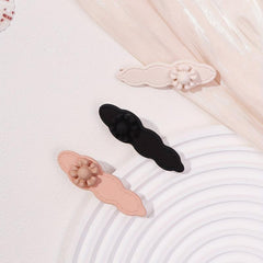 3pcs Wavy Hair Clip Flower Decor Duck Billed Clip