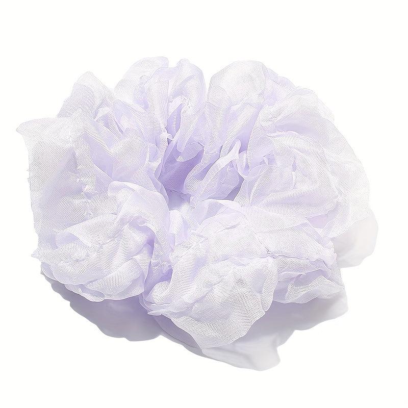 Ruched Ruffled Scrunchies Hair Tie Lace Hair Rope Sweet Ponytail Holder