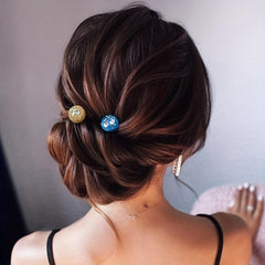 Crystal Bead Spiral Hair Pin Coils Hair Accessories