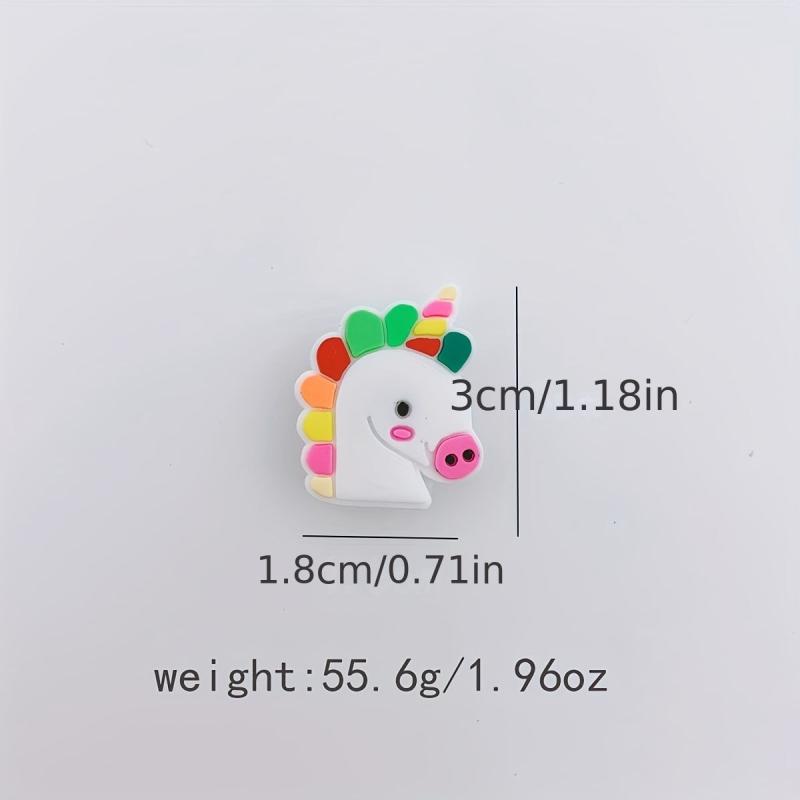 30pcs Unicorn Shoe Charms DIY Sandal Decoration Women Shoe Buckle Accessories