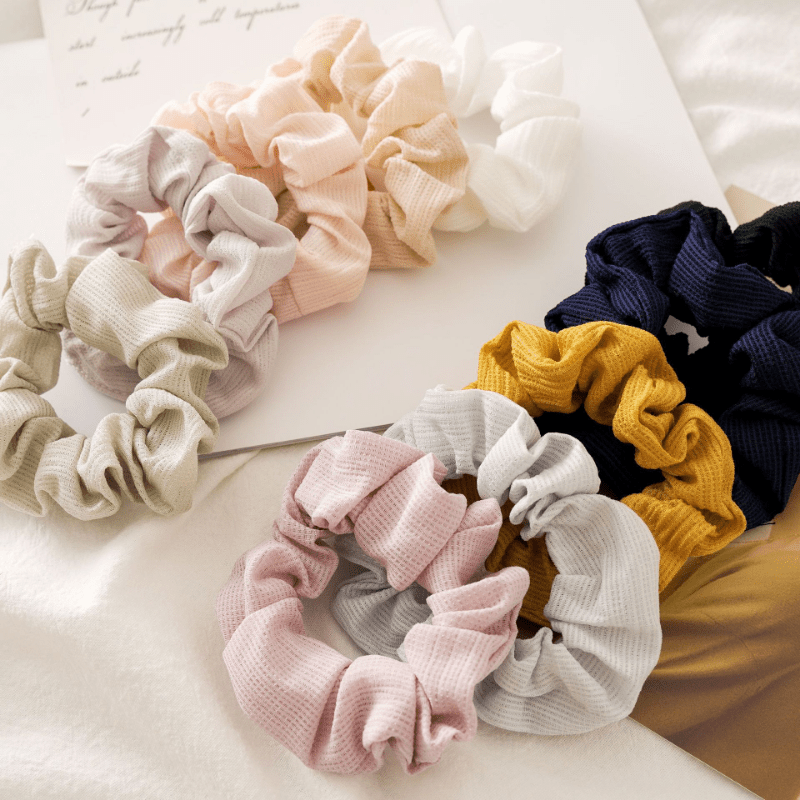 Iridescent Large Scrunchies Colorful Women Retro Hair Accessories