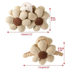 Floral Flannel Hair Jaw Clip Strong Hold Grip for Thick Hair