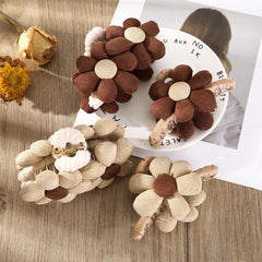 Floral Flannel Hair Jaw Clip Strong Hold Grip for Thick Hair