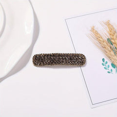 Rhinestone Snap Clip Glitter Style Hair Clip For Women Girls