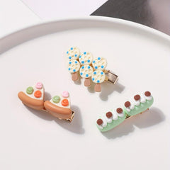 3pcs Cartoon Food Series Hair Clip for Women Girls Baby Sweet Hair Clip