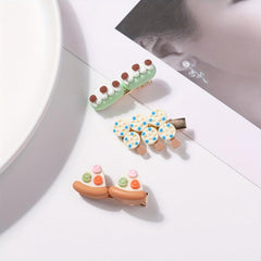3pcs Cartoon Food Series Hair Clip for Women Girls Baby Sweet Hair Clip