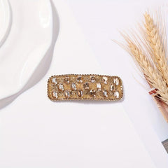 Rhinestone Snap Rectangle Hair Clip Glitter Hair Accessory