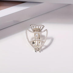 Hollow Fish Shaped Hair Clip with Faux Pearl for Women Girls