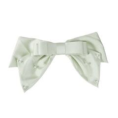 Satin Bow Rhinestone Hair Clip Non slip French Barrette Hair Accessories