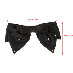 Satin Bow Rhinestone Hair Clip Non slip French Barrette Hair Accessories