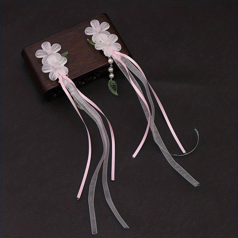 Ancient Style Crystal Hairpin Retro Headdress Flower Tassel Hair Accessories
