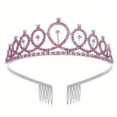 Rhinestone Headband Crown Tiara Hair Accessories for Women