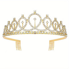 Rhinestone Headband Crown Tiara Hair Accessories for Women