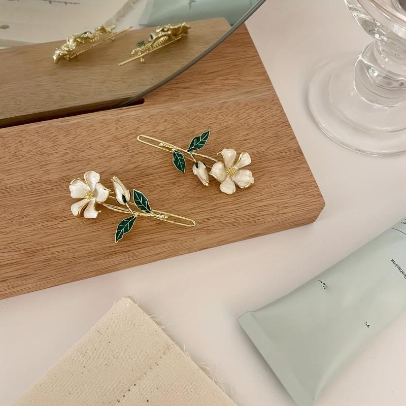 Flower Shaped Hair Pin Barrette Style Headdress for Women Girls