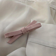 Pink Bow Acrylic Hair Clip for Women