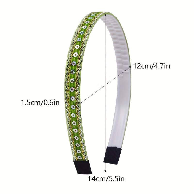 6pcs Sequin Headband Glitter Hair Band Nonslip Headdress Women Girls