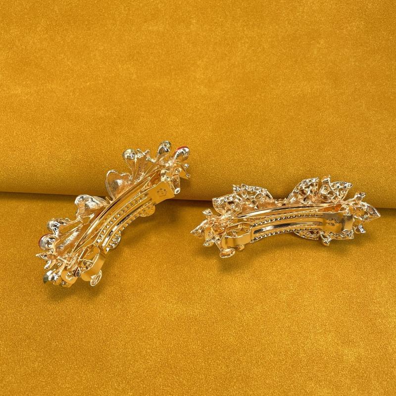 Alloy Rhinestone Hair Clip French Barrette Duck Billed Clip Hair Accessories