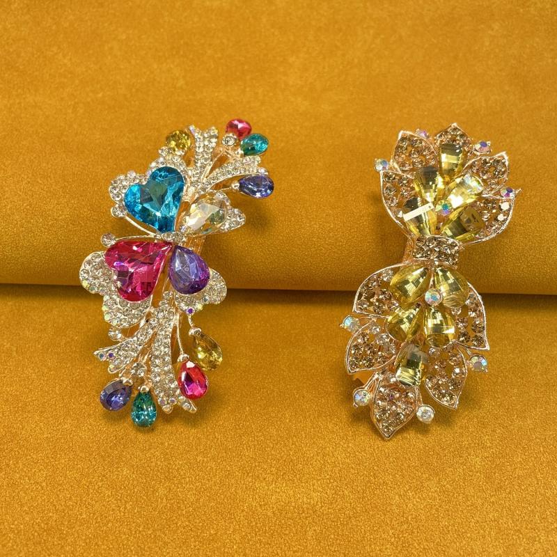 Alloy Rhinestone Hair Clip French Barrette Duck Billed Clip Hair Accessories