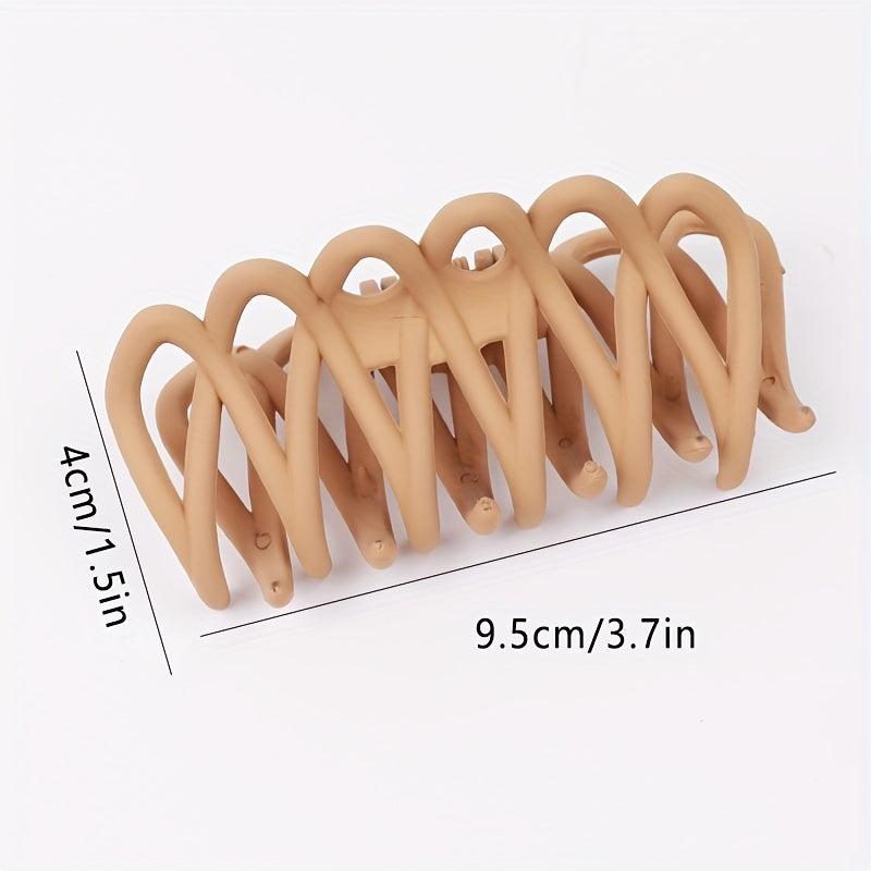 6pcs Large Frosted Hair Claw Non slip Shark Claw Backe Head Hair Clip