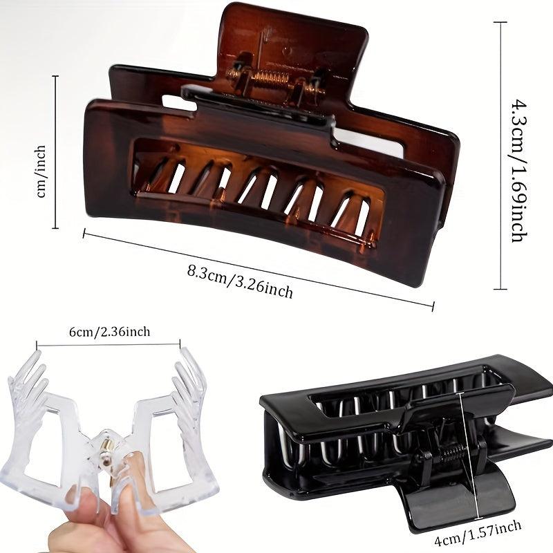 6pcs Hair Claw Minimalist Banana Clip Non Slip Hair Accessory