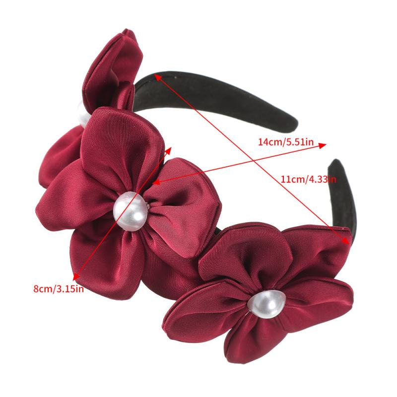 Faux Pearl Flower Headband Hair Accessories For Women