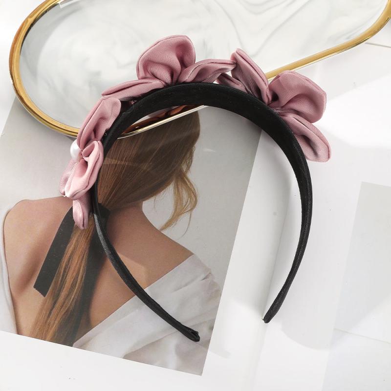 Faux Pearl Flower Headband Hair Accessories For Women