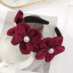 Faux Pearl Flower Headband Hair Accessories For Women