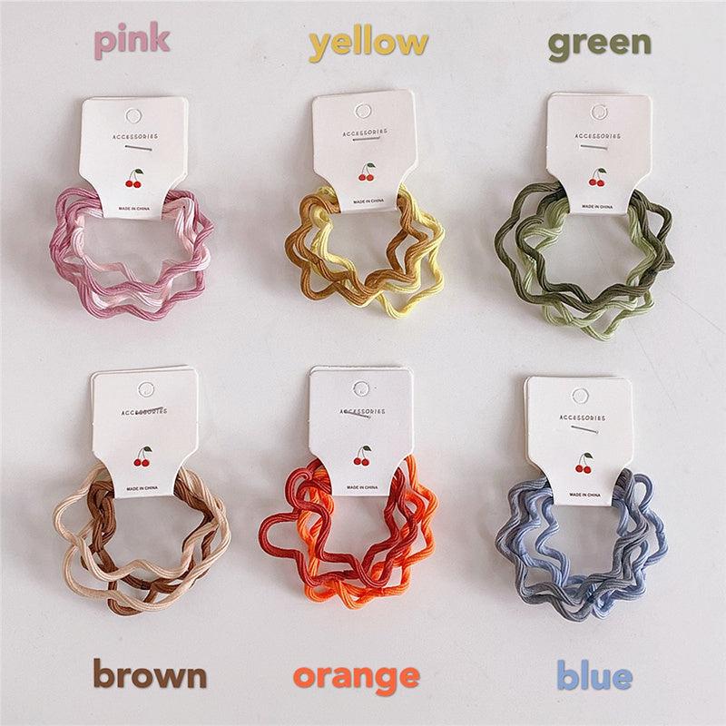 4 Pcs Hair Band Ponytail Elastics No Crease Damage