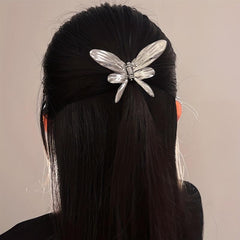 Liquid Metal Butterfly Hair Claw for Women