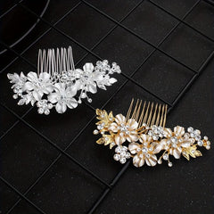 Rhinestone Flower Hair Comb Bridal Hair Accessories