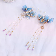 Butterfly Tassel Hanfu Headdress Wedding Accessories
