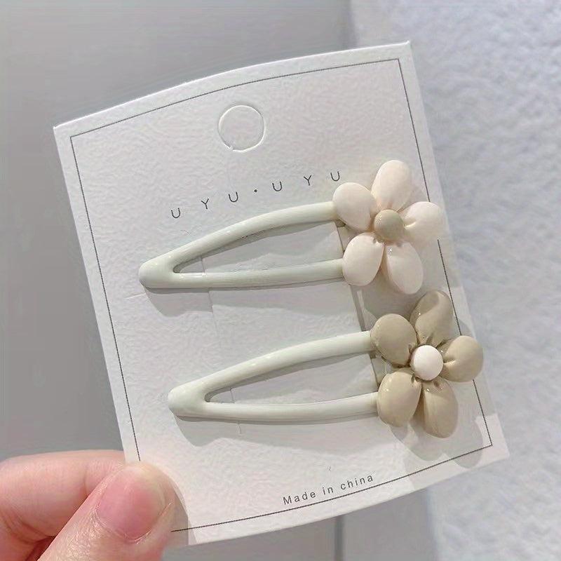 Cute Cartoon Snap Clip Beige Brown Hair Clip for Women Girls