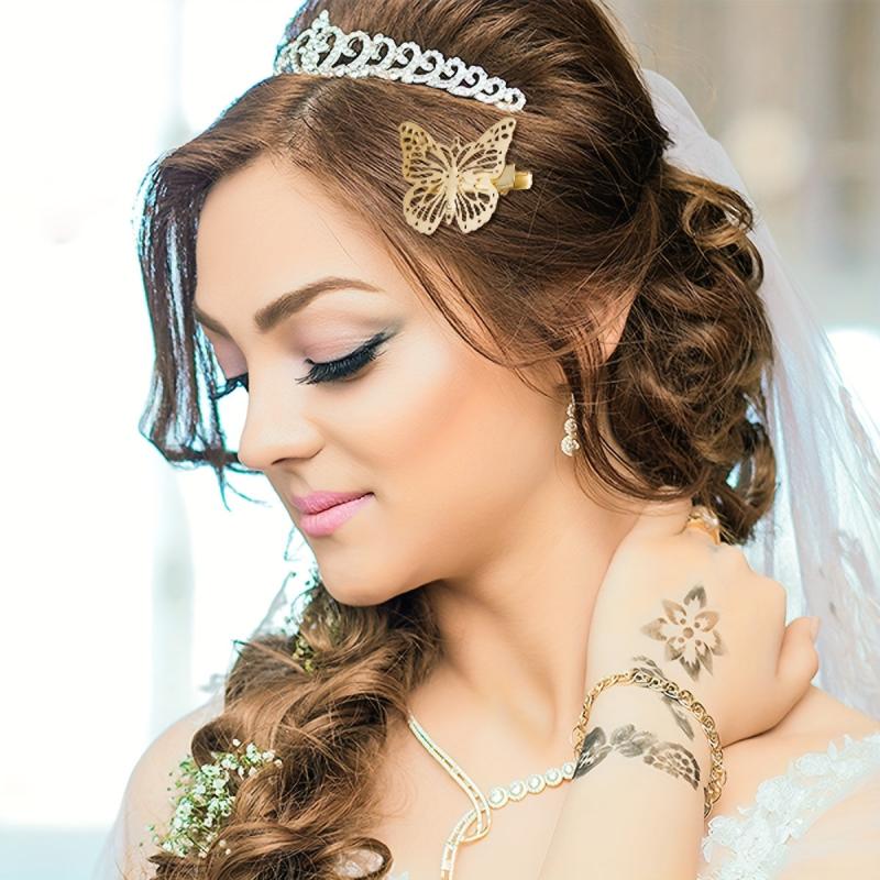 12pcs Metal Butterfly Hair Clip Hair Accessories For Women