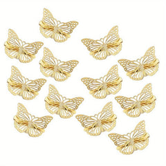 12pcs Metal Butterfly Hair Clip Hair Accessories For Women