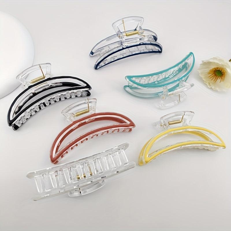 Banana Shape Plastic Hair Clip Enamel Painted Hair Claw