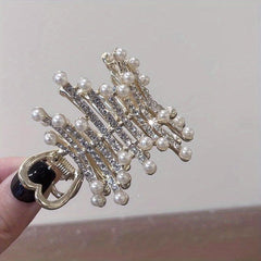 Crystal Hair Clips Rhinestone High Ponytail Crown Hair Pin