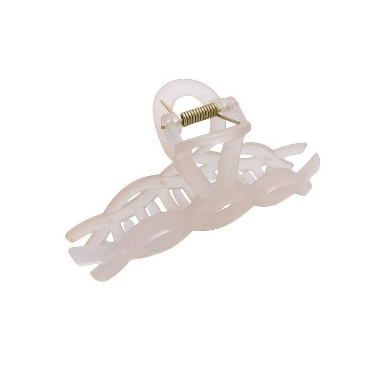Pink Acrylic Large Hair Claw Frosted Shark Claw Ponytail Holder